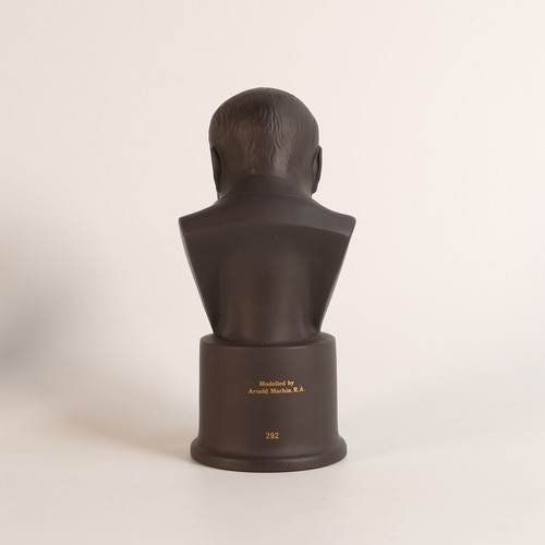 1357 - Wedgwood, black Basalt 'The Winston Churchill Bust'. Modelled by Arnold Machin R.A. Limited edition ... 