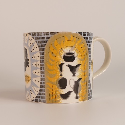 1389 - Eric Ravilious for Wedgwood, large Queensware mug commemorating move of the Wedgwood factory from Et... 