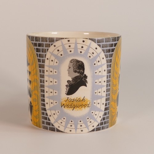 1389 - Eric Ravilious for Wedgwood, large Queensware mug commemorating move of the Wedgwood factory from Et... 