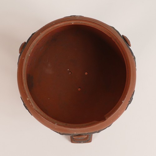 1399 - Late 18th / early 19th century Rosso Antico Neoclassical tripod burner, probably Wedgwood. Tripod in... 