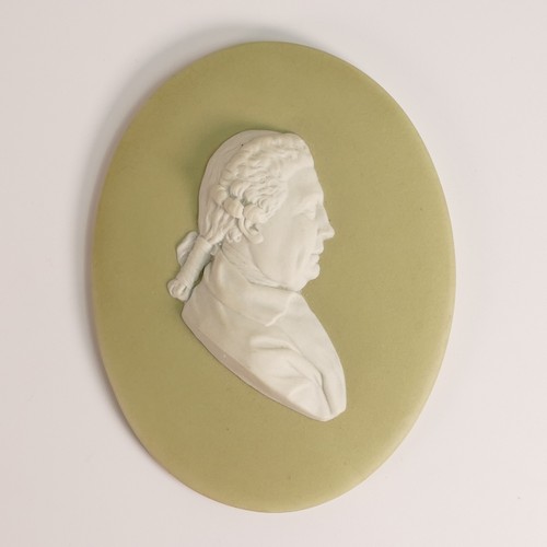 1400 - Wedgwood late 18th century portrait medallion of Admiral Viscount Augustus Keppel. Produced in white... 