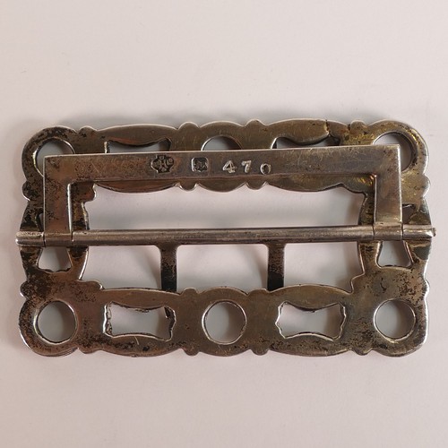 1426 - Silver belt buckle, hallmarked for London 1893, 49.2g.