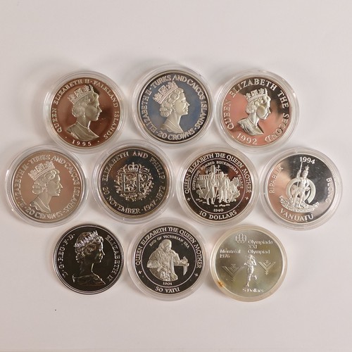 1462 - 10 x 1oz (28.28g) appx. sterling Silver coins.  A couple of certificates present, but all electronic... 