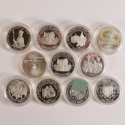 1463 - 11 x 1oz (28.28g) appx. sterling Silver coins.  All electronically tested as solid .925 sterling sil... 