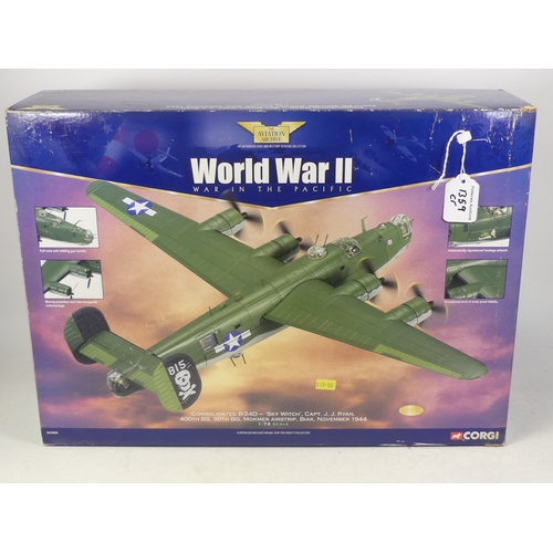 159 - 1:72 Scale Corgi 'The Aviation Archive' WWII to include AA34004 Consolidated B-24D - 'Sky Witch', Ca... 