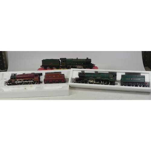 175 - Three Hornby Railways OO Gauge Locomotives to include G.W.R King Class 4-6-0 'King Edward I', L.M.S ... 