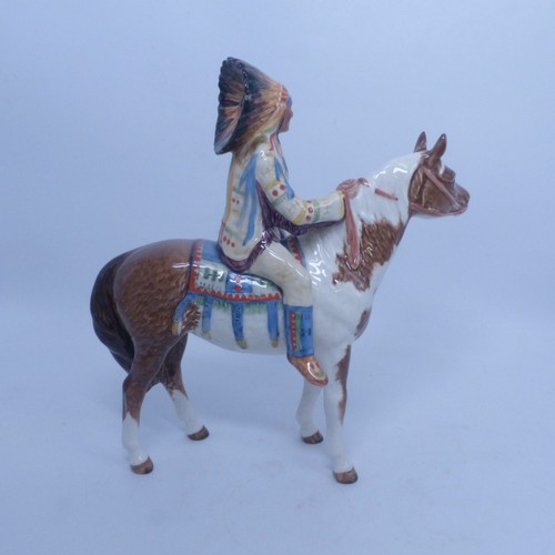 86 - Beswick Indian on Skewbald horse 1391