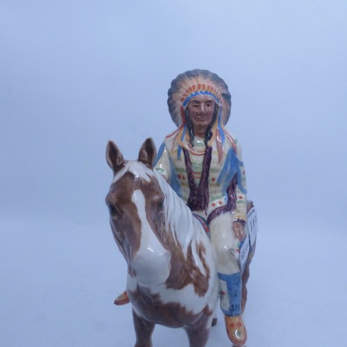 86 - Beswick Indian on Skewbald horse 1391