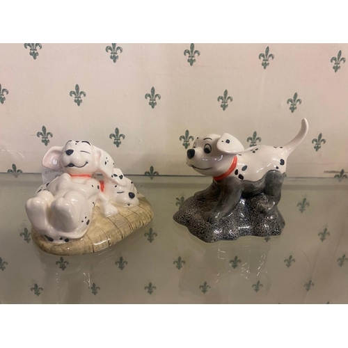 337 - Royal Doulton, 101 Dalmations Rolly DM4 and Penny and Freckles DM3. Boxed. (2)