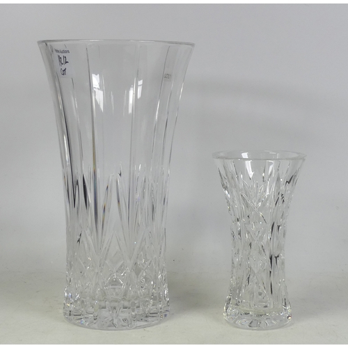 325 - Waterford Crystal Vase and One Large unmarked Vase. a/f. (H: 25cm) (2)