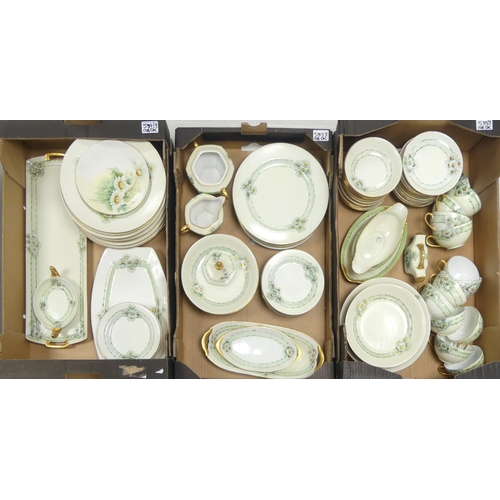 423 - A Large J & C Bavaria Hand Painted Porcelain Daisy Design Part Tea/Dinner Set including Teacups, Sau... 