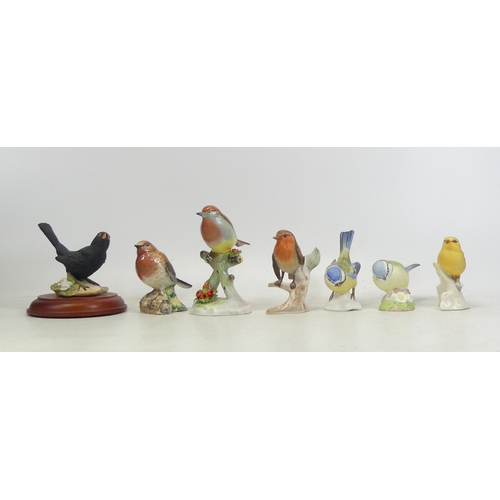 289 - A Collection of Ceramics Bird Models including four Goebel examples, Beswick Robin 980 and Royal Dou... 