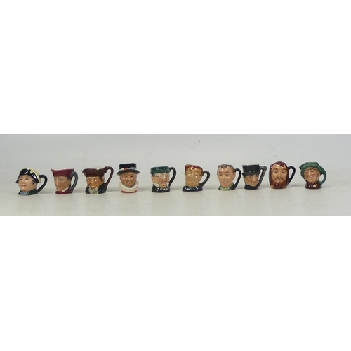 178 - Royal Doulton, Ten tiny character jugs (10)