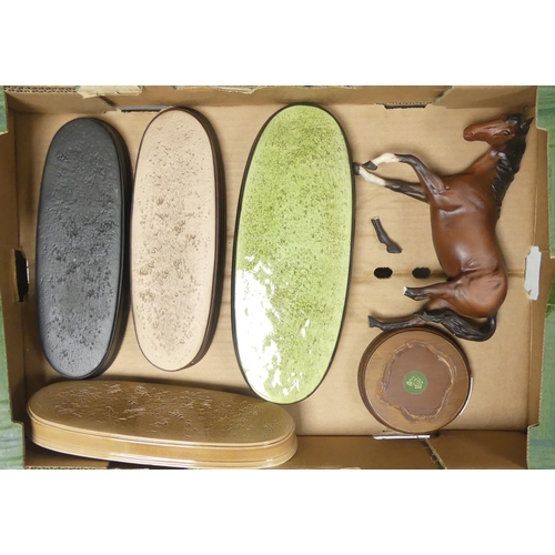 574 - Beswick, A Collection of Ceramic Animal Bases together with matte brown horse leg a/f (1 Tray)