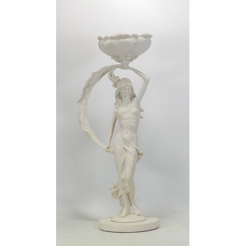 223 - Figurine of a matt porcelain type lady statue 50cm tall