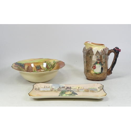 221 - Royal Doulton, Seriesware Sairey Gamp Jug together with shaped bowl and rectangular tray (3)