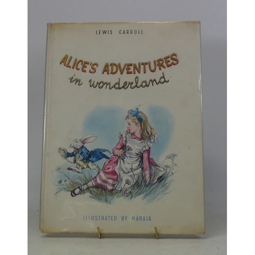 282 - Lewis Carroll 'Alice's Adventures In Wonderland' Illustrated By Maraja. First Edition 1958 complete ... 