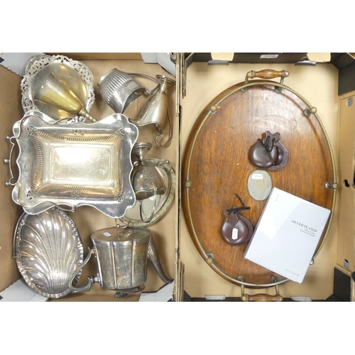 591 - A Collection of Silverplate to include a charming Georgian style cream jug, victorian teapot etc. to... 