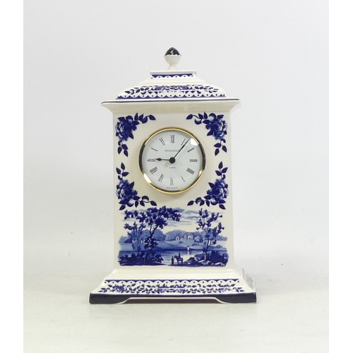 188 - Wedgwood, Blue Landscape Mantle Clock. Limited edition numbered 324 of 950.