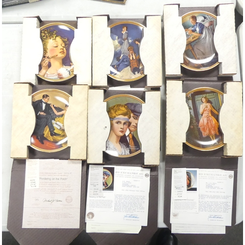 573 - Bradford Exchange, A Collection of Twelve Norman Rockwell Wall Plates. All Boxed.