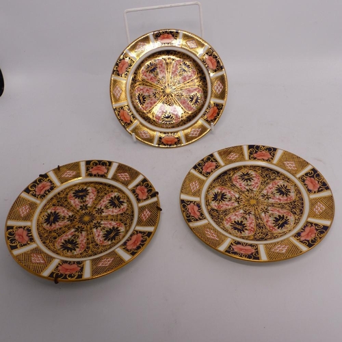 285 - Three Royal Crown Derby Old Imari side plates  each 16cm diameter (3)