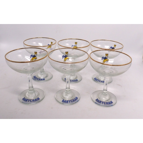 198 - Set of 6 Babycham glasses (6).