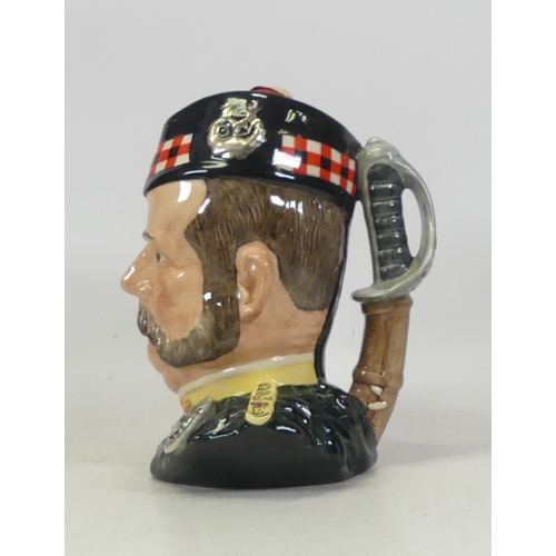 41 - Royal Doulton, Large Character Decanter William Grant with Dress Sword Handle. Contents sealed.