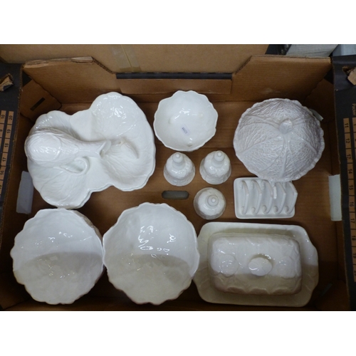 Coalport Countryware items to include a butter dish and cover, toast ...