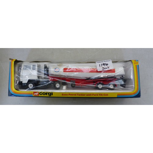 206 - Corgi 1157 Esso petrol tanker with Ford tilt cab, in box.