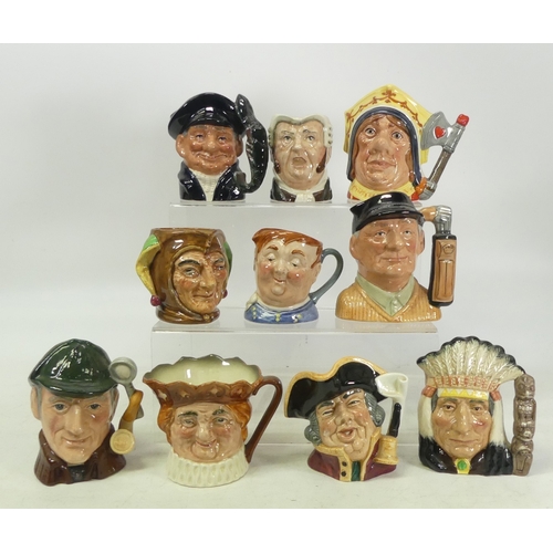 187 - Royal Doulton Character Jugs to include Town crier D6537, Old King Cole, The Sleuth D6635, Buz Fuz, ... 