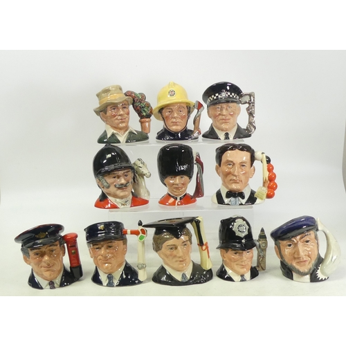 191 - Royal Doulton Character Jugs to include The Master D6898, The Guardsman D6771, The Fireman DS6839, T... 