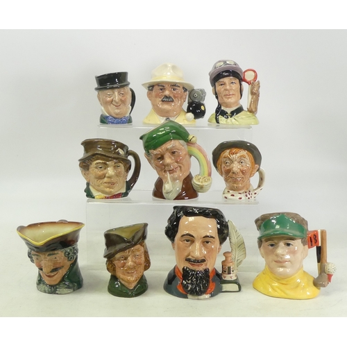 186 - Royal Doulton Character Jugs to include The Bowls Player D6896, The Jockey D6877, Jarge, Leprechaun ... 