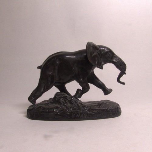 178 - After Antoine-Louis Barye (1795-1875). A bronze model 'Elephant du Senegal', signed, 12.5cm high, ta... 
