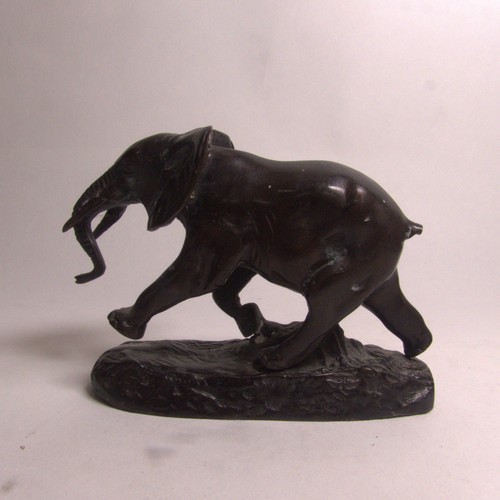 178 - After Antoine-Louis Barye (1795-1875). A bronze model 'Elephant du Senegal', signed, 12.5cm high, ta... 