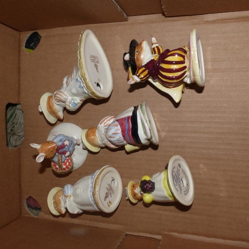 212 - Royal Doulton Brambly Hedge figures Wilfred Entertains DBH23, Lady Woodhouse DBH5, Primrose Picking ... 