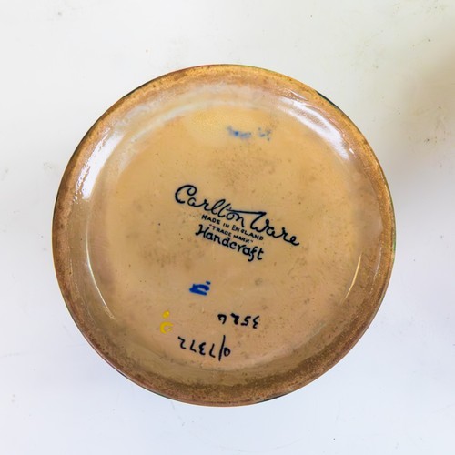 296 - Carlton Ware Handcraft squat vase, decorated in the Stellata design, h.10cm and Handcraft preserve j... 