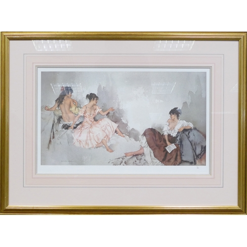 554 - William Russell Flint: a framed and pencil signed artist's print, limited edition no.102 of 850, of ... 