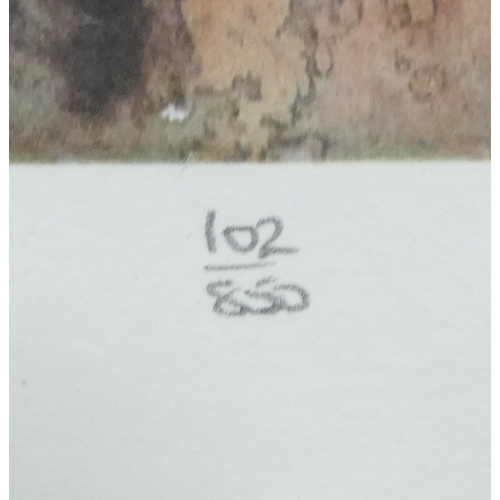 554 - William Russell Flint: a framed and pencil signed artist's print, limited edition no.102 of 850, of ... 