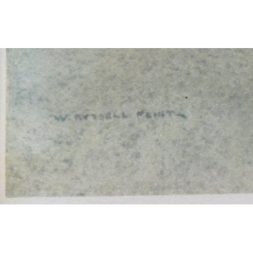 555 - William Russell Flint: a framed and pencil signed artist's print of four Mediterranean ladies social... 