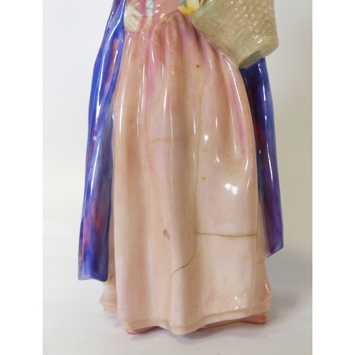 58 - Royal Doulton early figures Jean HN1877, hairline cracks to shawl and miniature The Bridesmaid M30,n... 