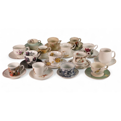 539 - A mixed selection of China Teacups and Saucers to include:- Royal Albert 'Masquerade', Royal Windsor... 