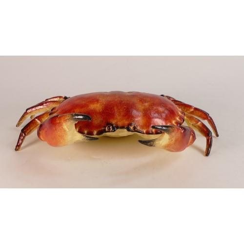 122 - Cast iron Crab sculpture hinged shell, trinket box. 33cm x 20cm