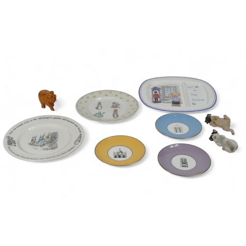 569 - Wedgwood selection to include:- 'Tea at the Palace plate', two Peter Rabbit plates, three 'Grand Tou... 
