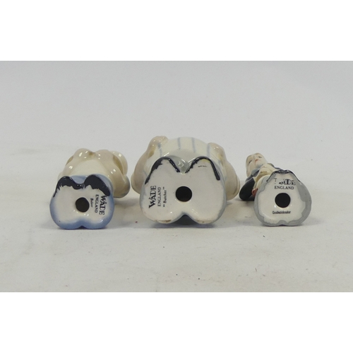 43 - Wade porcelain figures, Butcher, Baker & Candlestick Maker, classic trio from the English nursery rh... 