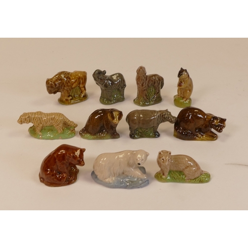 93 - Wade Whimsies selection to include:- Squirrel, wolf, brown bear, weasel, hippopotamus, racoon, eleph... 