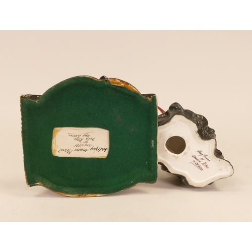 331 - Wolfgang Amadeus Mozart(1756-1791) by Studio Potter Reg Johnson (A/F base) together with King Fisher... 