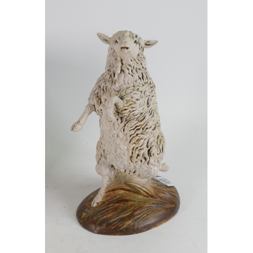 448 - Cobridge Stoneware Large Figure of a Sheep by Robert Tabbenor.