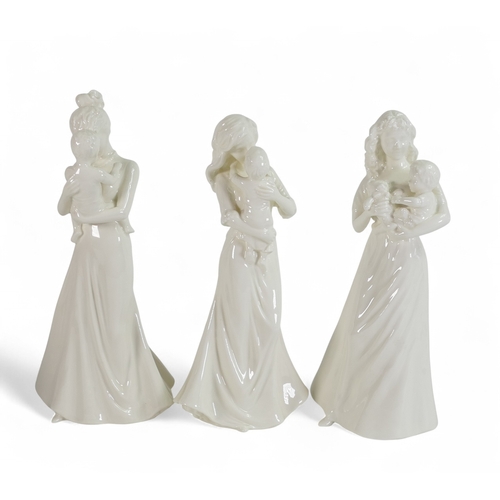 449 - Three Royal Worcester Limited Edition Figures by Maureen Halson - First Love, First Kiss & First Ted... 
