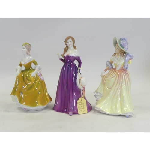 237 - Royal Doulton Lady Figurines to include:- Katie HN3360, Melissa HN3885(seconds) together with Coalpo... 