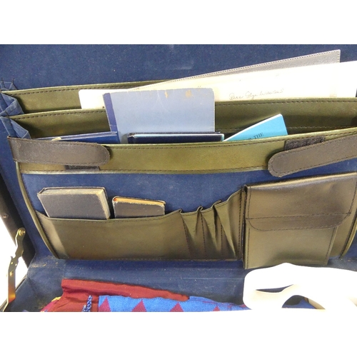 167 - A collection of Masonic Regalia, possibly for the Royal Arch degree of Freemasonry, also includes va... 